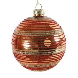 Χριστουγεννιάτικη Μπάλα 013.789124 Φ8cm Red-Gold