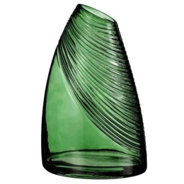 Βάζο 02.1117296 18x13x28,5cm Green Γυαλί