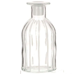 Κηροπήγιο - Βάζο Ριγέ 012.862224235 7x19cm Clear Γυαλί