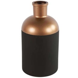 Βάζο Madelon 013.793756 14x26cm Black-Bronze Γυαλί