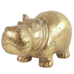 Διακοσμητικός Ιπποπόταμος 013.793598 22x10x12,5cm Gold Κεραμικό
