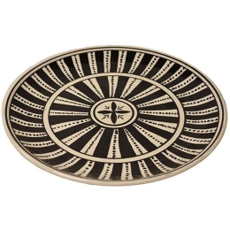Διακοσμητική Πιατέλα Black Line 026.0033 Φ25cm Black Κεραμικό