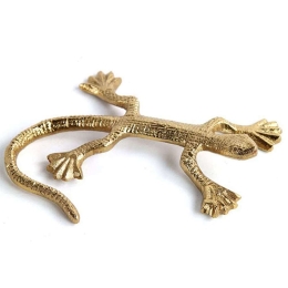 Διακοσμητικό Ζωάκι Σαύρα 013.775815 19cm Gold Μέταλλο