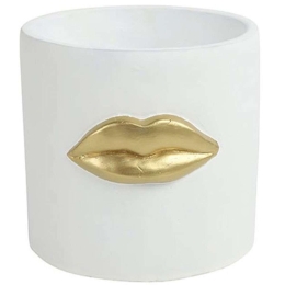 Κασπώ Lips 013.787312 16x13cm White-Gold Κεραμικό