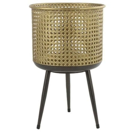 Κασπώ Σε Τρίποδο 013.787066 24,5x40,5cm Black-Gold Μέταλλο