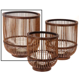 Φανάρι 012.862233134 29x31cm Brown Ξύλο
