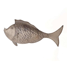 Διακοσμητικό Τοίχου Ψάρι 012.862345110 34x71cm Bronze Μέταλλο