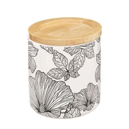 Θήκη Για Βαμβάκι Blackflora 07.174700A Black-White Κεραμικό
