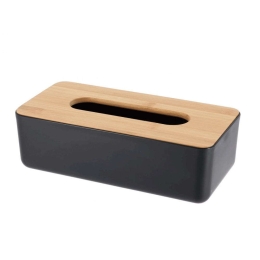 Θήκη Για Χαρτομάντηλα 06.6724237 Black-Natural Πλαστικό,Bamboo