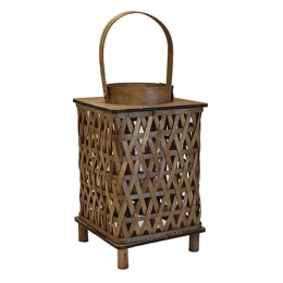Φανάρι Ξύλινο 00.06.61051 20x20x32,5cm Brown Ξύλο