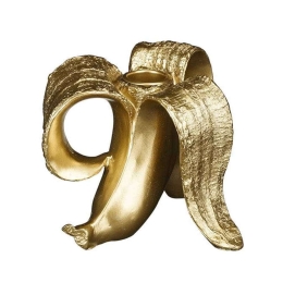 Κηροπήγιο Μπανάνα 02.1129367 10,5cm Gold Μέταλλο