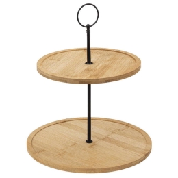Ορντερβιέρα 2 Θέσεων 07.188452 Φ25/20cm Natural-Black Bamboo