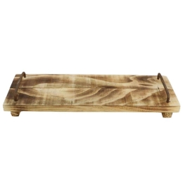 Δίσκος Σερβιρίσματος Burned 012.862033497 30x14x6,5cm Natural Ξύλο