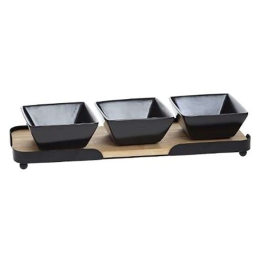Ορντεβιέρα 3 Θέσεων 07.160740 30,5x10,5cm Natural-Black Bamboo