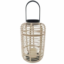 Φανάρι Με Κερί Led 00.06.61158 24,5x41,5cm Natural Rattan