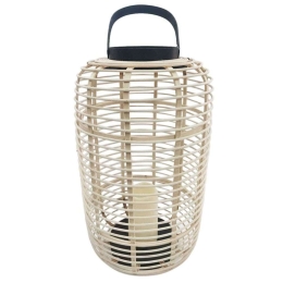 Φανάρι Με Κερί Led 00.06.61157 29x48cm Natural Rattan
