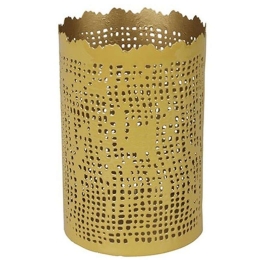 Κηροπήγιο Mila 013.796225 10x15cm Yellow Μέταλλο