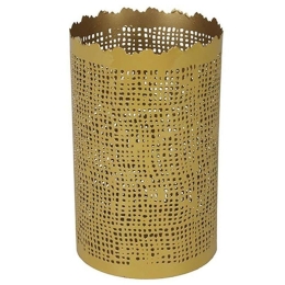 Κηροπήγιο 013.796226 Mila 13x20cm Yellow Metal