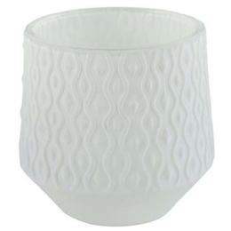 Κηροπήγιο 013.796065 8x7,5cm White Γυαλί