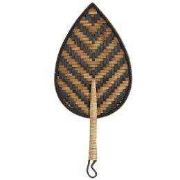 Διακοσμητικό Επιτοίχιο Φύλλο 02.1125514 64cm Natural-Black Ψάθα
