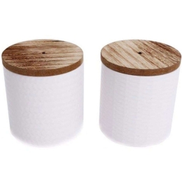 Αρωματικό Κερί Με Καπάκι 014.EU0005 10x11cm White-Brown Ξύλο