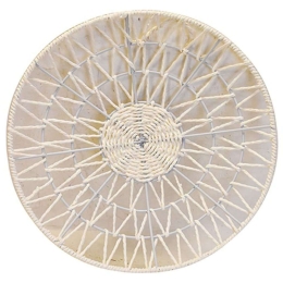 Διακοσμητικό Τοίχου 00.06.67598 Φ35x5cm White Ψάθα
