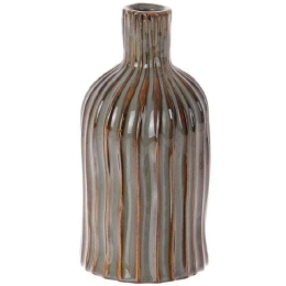 Βάζο Hera 012.862250017 9,5x19,5cm Brown Κεραμικό