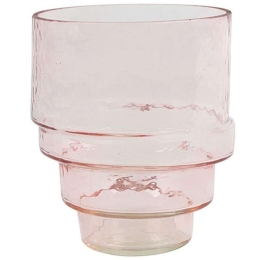 Βάζο Angelica 013.797287 15x17cm Pink Γυαλί