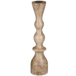Κηροπήγιο Mango 02.1120585 7x30cm Natural Ξύλο