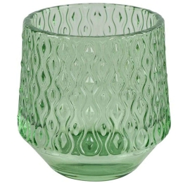 Κηροπήγιο 013.796059 8x7,5cm Light Green Γυαλί