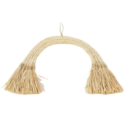 Διακοσμητικό Τοίχου Αψίδα 012.862101210 38x33cm Με Raffia Natural Raffia