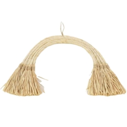 Διακοσμητικό Τοίχου Αψίδα 012.862101211 31x28cm Με Raffia Natural Raffia