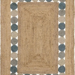 Χαλί Delhi BR-10012 Beige-Blue New Plan 80X150cm