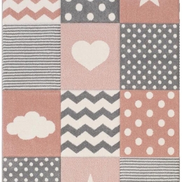 Χαλί Παιδικό Bonita 1207 Pink-Grey New Plan 133X190cm