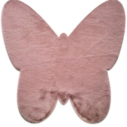 Χαλί Puffy JM7 Butterfly Antislip Round Dark Pink New Plan 160X160 Round
