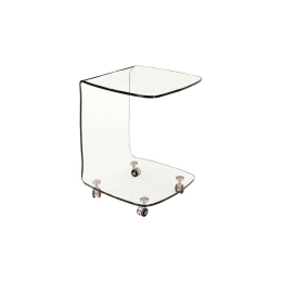 GLASSER TROLLEY ΤΡΑΠΕΖΑΚΙ ΒΟΗΘΗΤΙΚΟ, ΔΙΑΦΑΝΟ ΓΥΑΛΙ 10MM