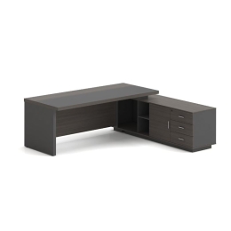 VIP ΓΡΑΦΕΙΟ ΔΕΞΙΑ ΓΩΝΙΑ, ΑΠΟΧΡΩΣΗ GREY WALNUT