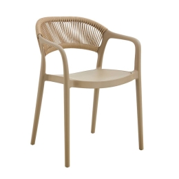 DONNA ΠΟΛΥΘΡΟΝΑ ΣΤΟΙΒΑΖΟΜΕΝΗ, PP-UV TORTORA, ROPE WICKER ΦΥΣΙΚΟ