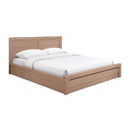 CALIBER ΚΡΕΒΑΤΙ ΔΙΠΛΟ ΓΙΑ ΣΤΡΩΜΑ 160X200CM, ΑΠΟΧΡΩΣΗ SONOMA OAK