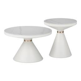 ΒΟΗΘΗΤΙΚΑ ΤΡΑΠΕΖΙΑ COOZLIN INART SINTERED STONE ΣΕ ΑΠΟΧΡΩΣΗ ΛΕΥΚΟ ΜΑΡΜΑΡΟΥ ΜΕ ΛΕΥΚΟ-ΧΡΥΣΟ ΜΕΤΑΛΛΟ