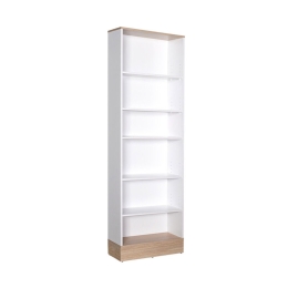 ΒΙΒΛΙΟΘΗΚΗ BATOR PAKOWORLD ΣΕ ΛΕΥΚΟ- OAK ΧΡΩΜΑ 60X26X197ΕΚ