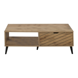 ΤΡΑΠΕΖΙ ΣΑΛΟΝΙΟΥ THELMA PAKOWORLD SONOMA ΜΕΛΑΜΙΝΗΣ 120X60X41.6ΕΚ