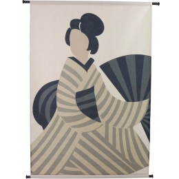 ΔΙΑΚΟΣΜΗΤΙΚΟ ΤΟΙΧΟΥ ΚΡΕΜΑΣΤΟ ARTELIBRE JAPANDI ΜΠΕΖ POLYESTER 105X136CM