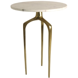 ΤΡΑΠΕΖΑΚΙ ARTELIBRE ΛΕΥΚΟ ΜΑΡΜΑΡΟ 44.2X44.2X62.2CM