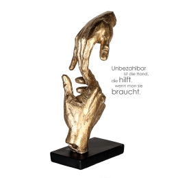 ΓΛΥΠΤΟ ΧΕΡΙΑ 'TWO HANDS' ΠΟΛΥΡΕΖΙΝΗ ΧΡΥΣΟ 8X13.5X29CM