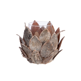 ΦΑΝΑΡΙ ΚΑΤΑΙΓΙΔΑΣ TENON "CONE" ΞΥΛΟ ECRU PU 4 H. 15 CM D. 18 CM