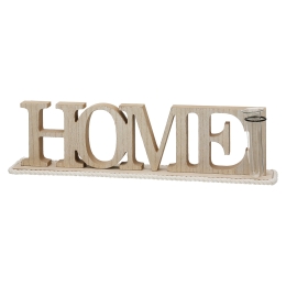LETTERING "HOME" ΞΥΛΟ ECRU PU 4 47X7.5X12.5CM