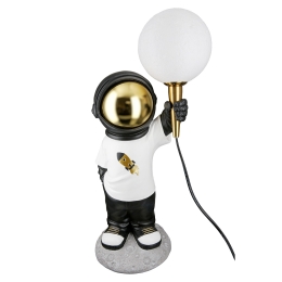 ΤΡΑΠΕΖΙ ΛΑΜΠΑ (LED) ASTRONAUT "APOLLO" ΠΟΛΥΡΕΖΙΝΗ ΛΕΥΚΟ PU 15.5X21.5X46.5CM