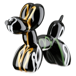  FIGURE DOG BALLOON DOG ΚΕΡΑΜΙΚΟ ΠΟΛΥΧΡΩΜΟ ΜΑΥΡΟ 19X8X15CM 19X8X15CM