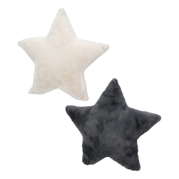  CUSHION STAR TEXTILE BEIGE GREY 2 ASSORTED 45X13X43CM 45X13X43CM